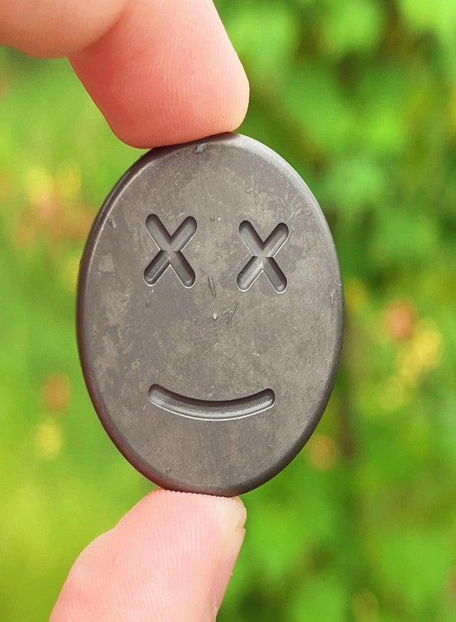 LXQQFUN EDC Titanium Emoticon Decision Maker Divination Coins, Contact Coins Skill Toys, Solid Double-Sided Happy/Sad Face Lucky Coins Worry Stone - Image 4